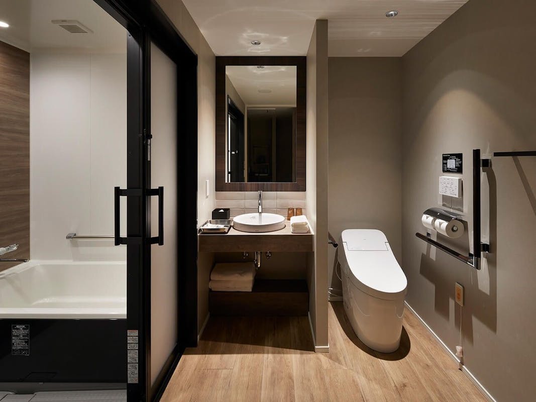 【札幌グランベルホテル】ユニバーサルダブル(定員2名・29平米)トイレとバスルーム