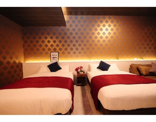 バリアフリー・ダブルベッド2台