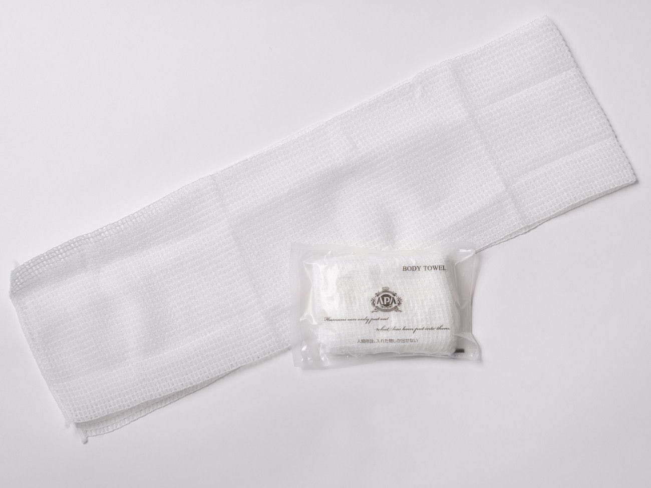 ボディタオルをご用意。