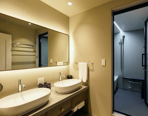 ダブルシンクの洗面台（客室タイプ限定）