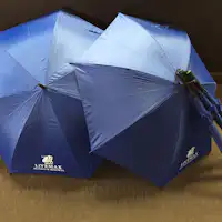 附有標誌的租賃雨傘