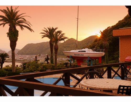 ホテルからの夕日