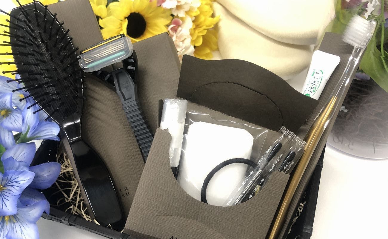 플랜 특전의 박스에 담긴 고급 어메니티