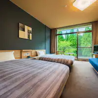 <ห้องพัก B> ห้องเตียงคู่ B - ฝั่งป่า (24.37 ตร.ม.)