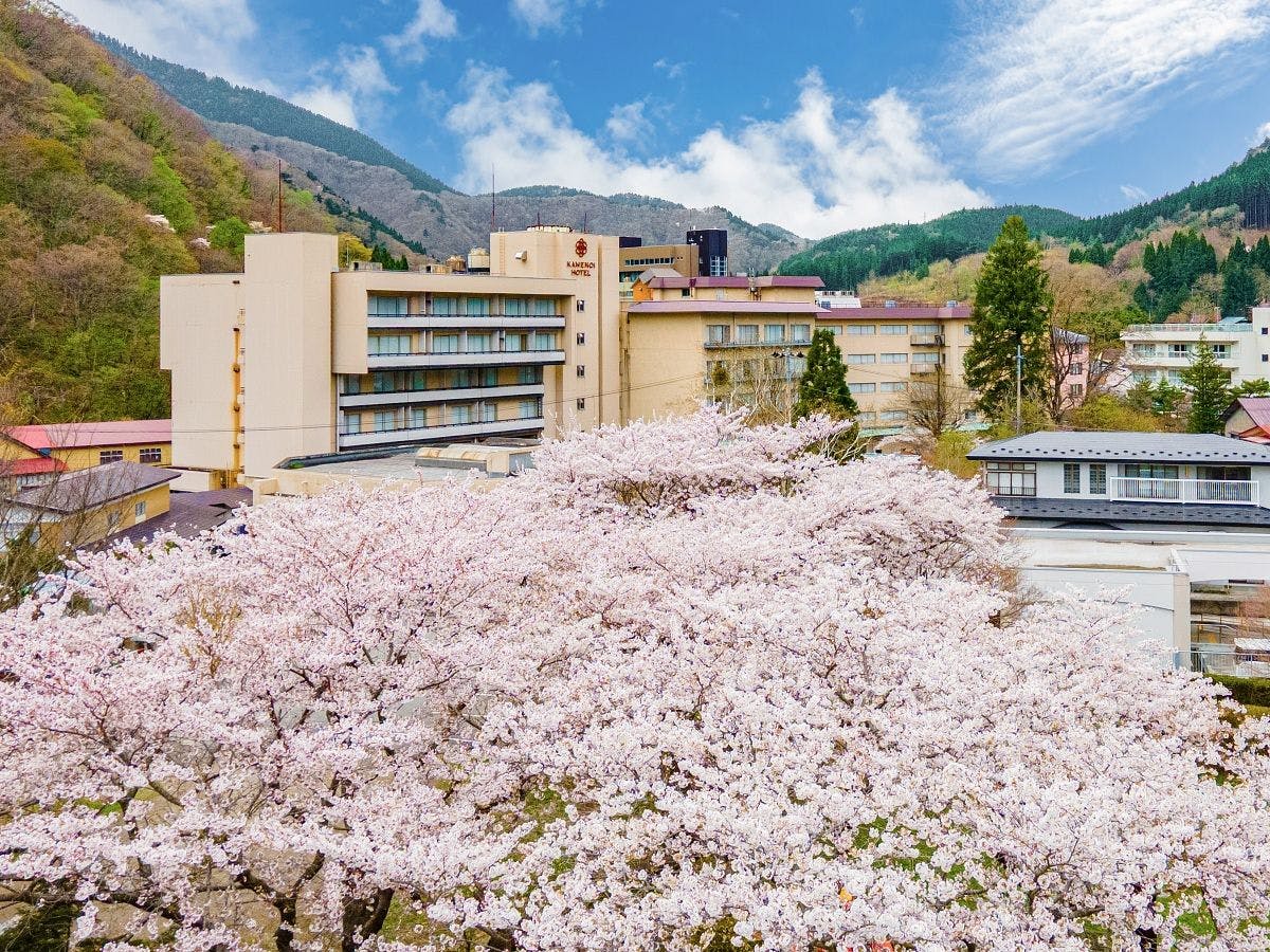 Springtime Hotel Exterior