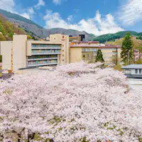 ภาพภายนอกโรงแรมในฤดูใบไม้ผลิ