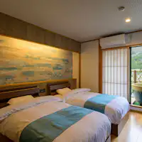 【Kamar Gaya Jepang dan Barat dengan Pemandian Terbuka dan Sauna di Lantai Teratas】