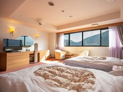 *【ห้องพักสไตล์ตะวันตก (ห้องเตียงคู่)】*