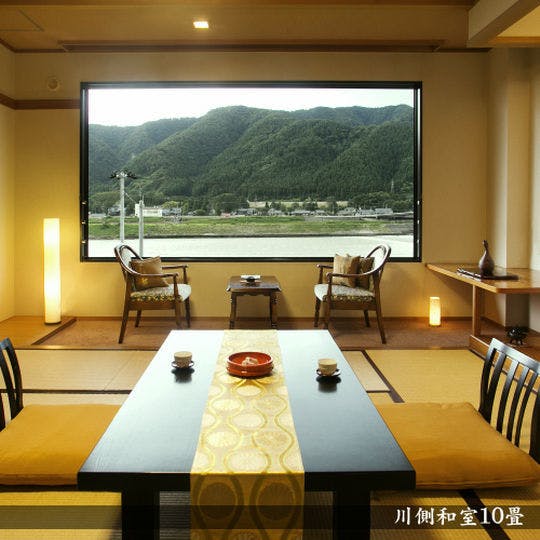 ゆらりゆら 水鳥の宿 さきはな にいがた和牛 愛情溢れる肥育名人が 贅沢に育てた心と技の極上牛 二回名誉賞受賞 川側寛ぎ和室 スタンダード 10畳 広縁 Wi Fi Yahoo トラベル