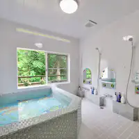 열대어를 모티브로 한 전용 온천탕.