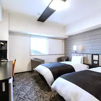 ขนาด 23 ตารางเมตร เตียงกว้าง 110 ซม. × 2 เตียง