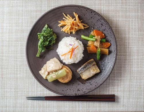 健康朝食盛り付けイメージ