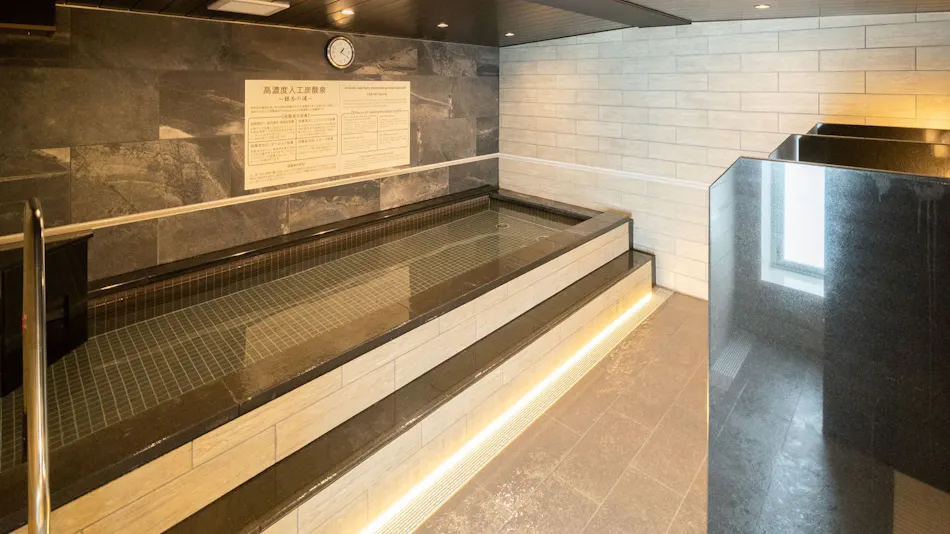 High Concentration Carbonated Spring Ginkgo Bath Super Hotel Shinagawa Aomonoyokocho