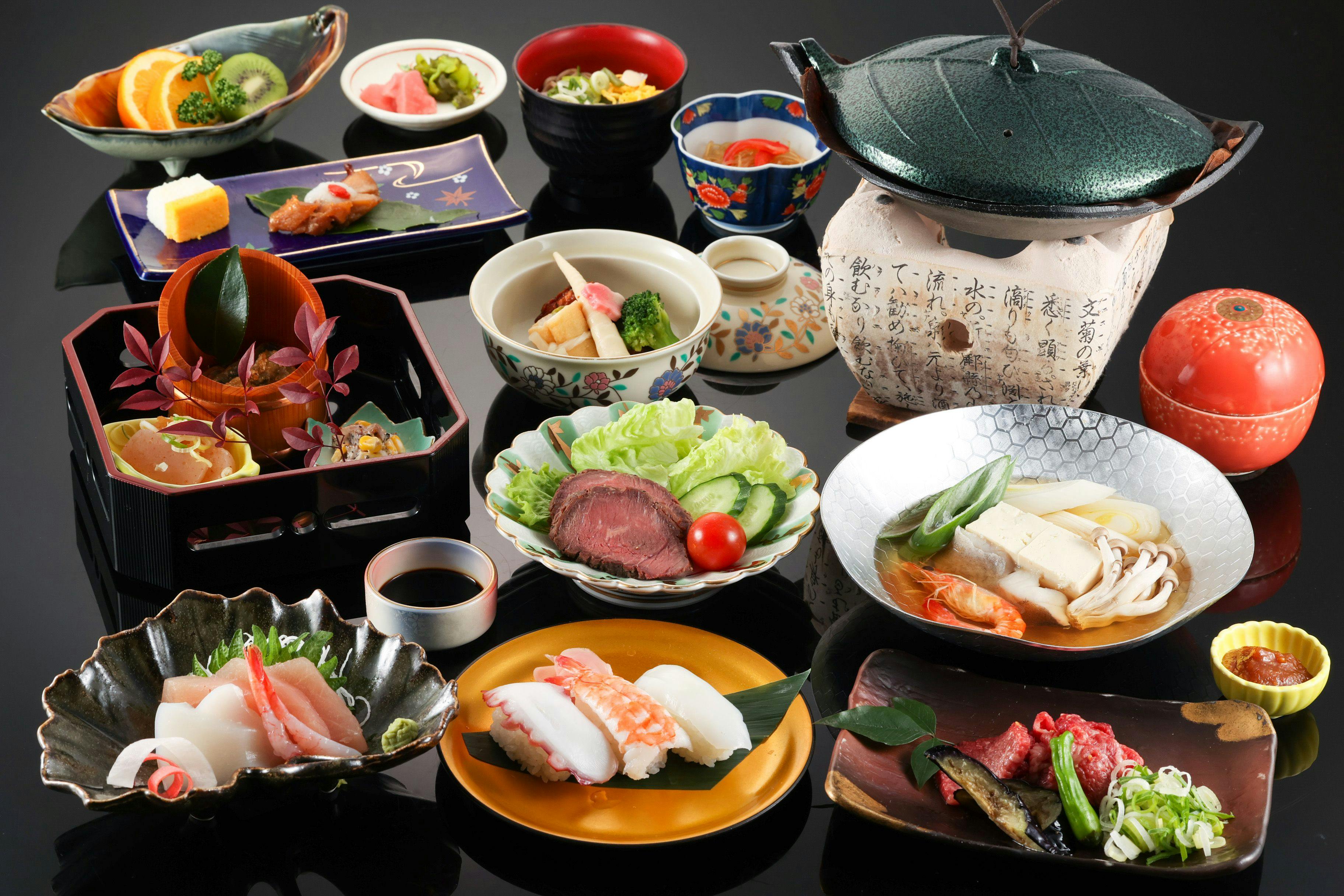 ตัวอย่างอาหาร 'Matsu' ผ่อนคลาย