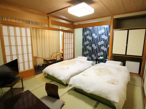 【ห้องสไตล์ญี่ปุ่นโมเดิร์น】ห้องสไตล์ญี่ปุ่นขนาด 10 เสื่อพร้อมเตียง 2 เตียง