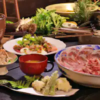 【Contoh Makan Malam】Paket Shabu-shabu Babi Hitam Tsuyama