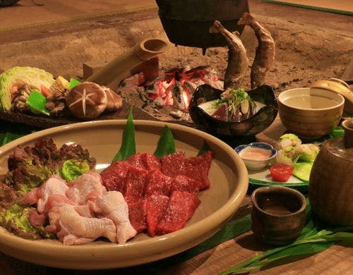 【囲炉裏料理-夕食一例】