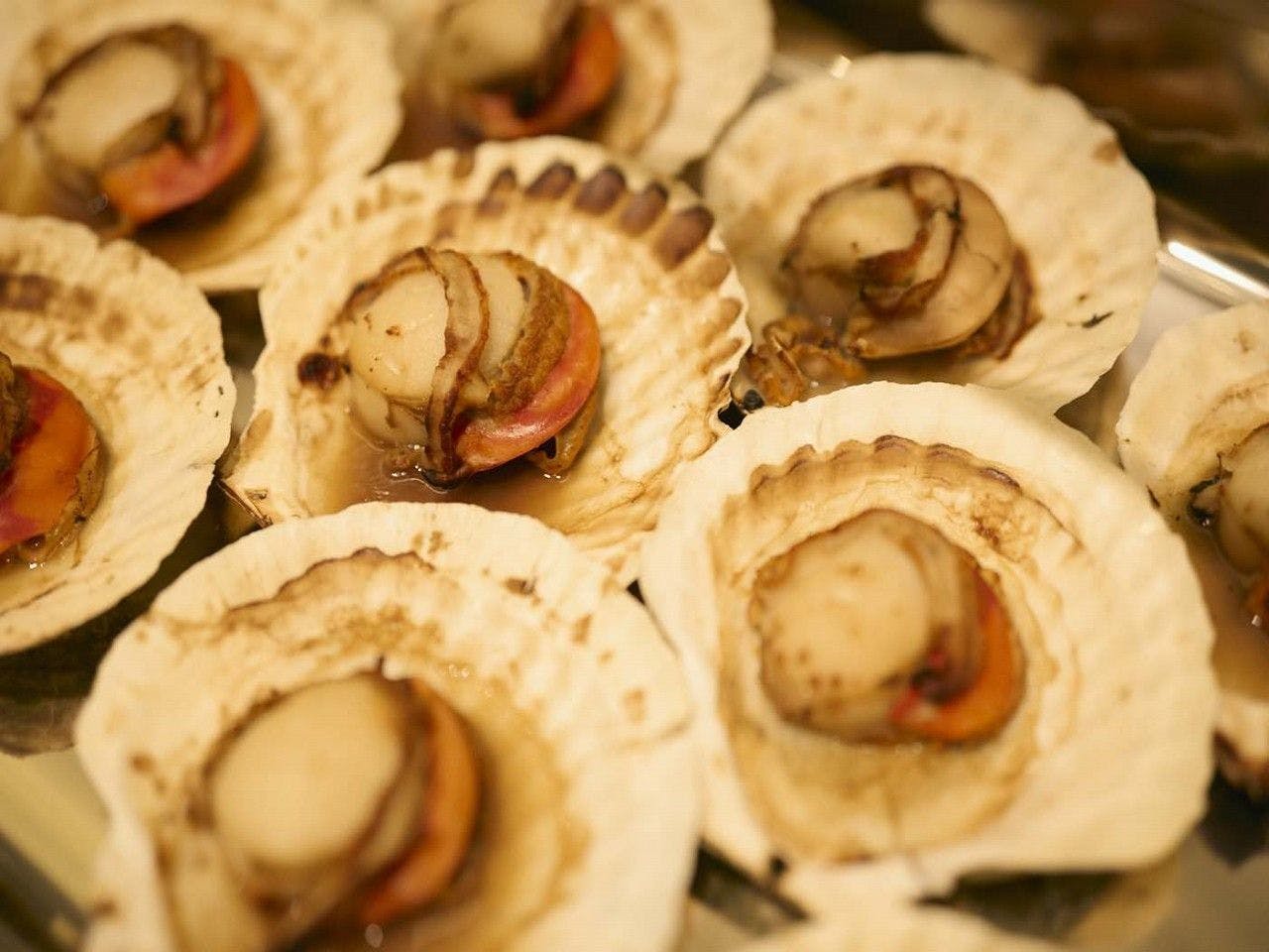 หอยเชลล์ย่าง