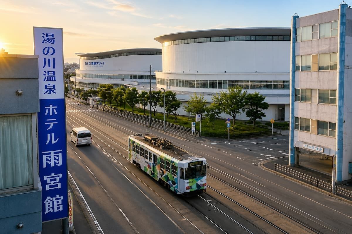 【หน้า Hakodate Arena・หน้าสถานีรถราง】เดิน 1 นาที!