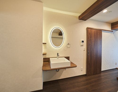 洗面は部屋内に2つあり大人数でも快適