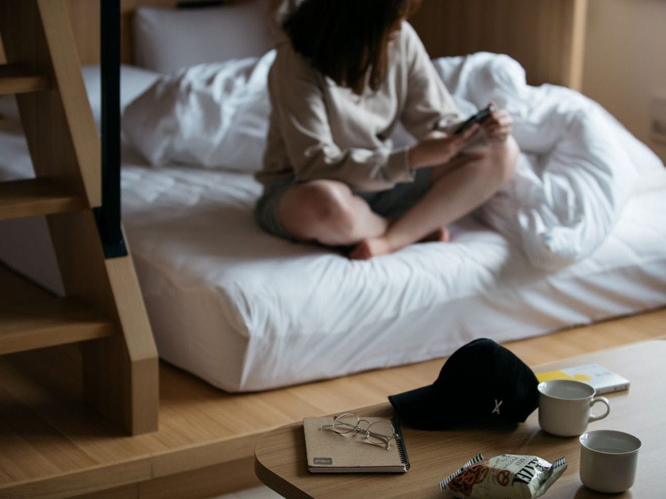 เตียงในห้องพัก