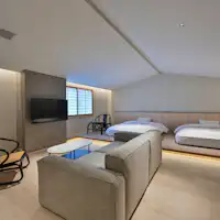 Kamar Premium Modern Jepang-Barat dengan Mata air panas "Ryogan"
