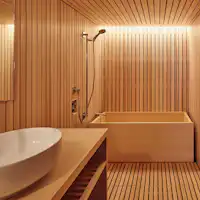 Tab mandi kayu Hinoki