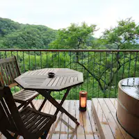 附溫泉露天浴池的客房範例