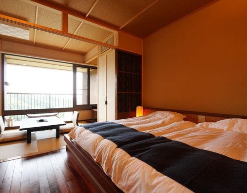 温泉露天風呂付コーナー和洋室