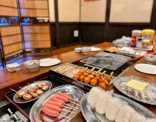 豊富な旬の串焼きメニュー