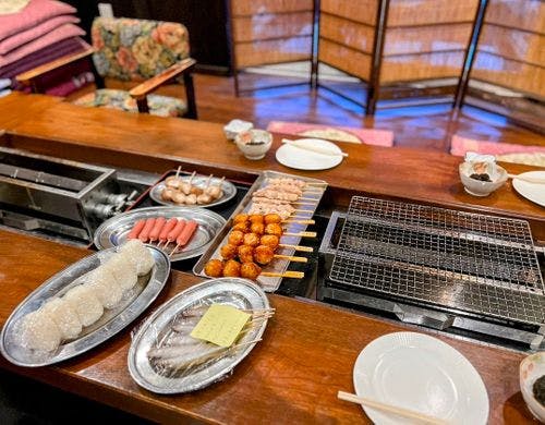 自分で焼く串焼き