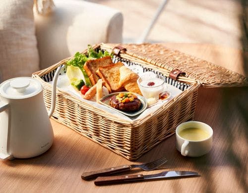 朝食バスケット一例