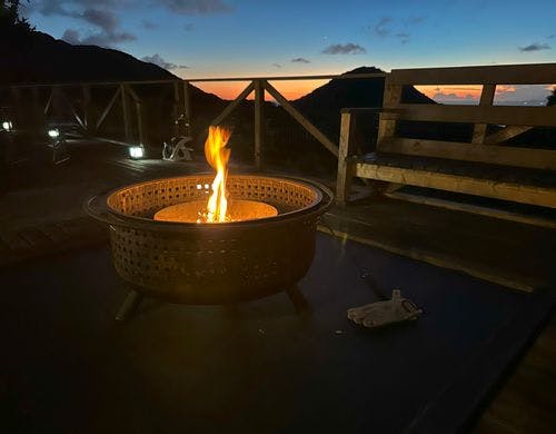 デッキの焚き火台