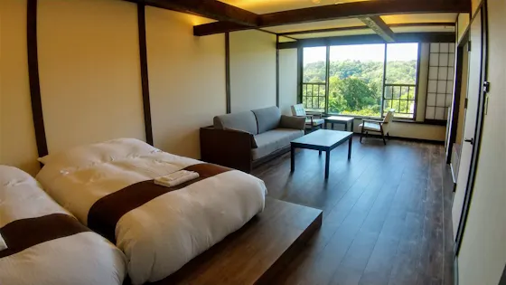 ห้องพักสไตล์ญี่ปุ่น-ตะวันตก ขนาด 71 ตร.ม. พร้อมชมแสงอาทิตย์ยามเช้า