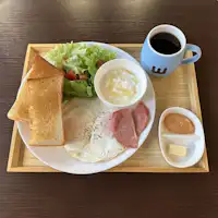 ตัวอย่างอาหารเช้าที่ YAMANOUCHI COFFEE