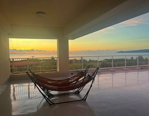 ◆屋上にハンモックがあります。