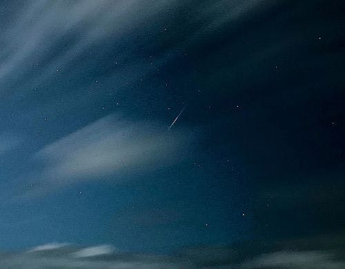 満天の星空が宿から見えます