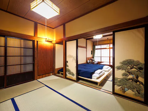 อาคารเสริม ห้องสไตล์ญี่ปุ่น 8 เสื่อทาทามิ + พื้นที่เพิ่มเติม (2 เตียง) พร้อมห้องน้ำในตัว