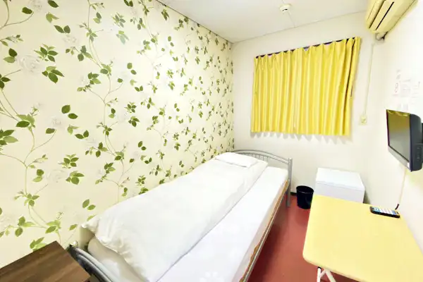 Kamar Single (dinding bermotif bunga mawar)