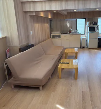Living room, kitchen