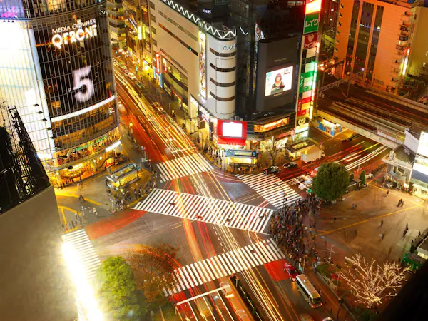 渋谷スクランブル交差点を間近に見下ろす