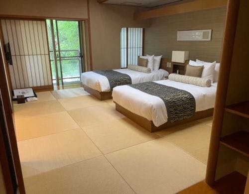 【向月亭】露天風呂付和室ベッド付き和室
