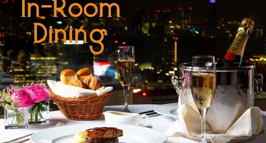 【ハーフシャンパン&ルームサービスディナー付】美夜景インルームダイニング スタンダードフロア 朝食付