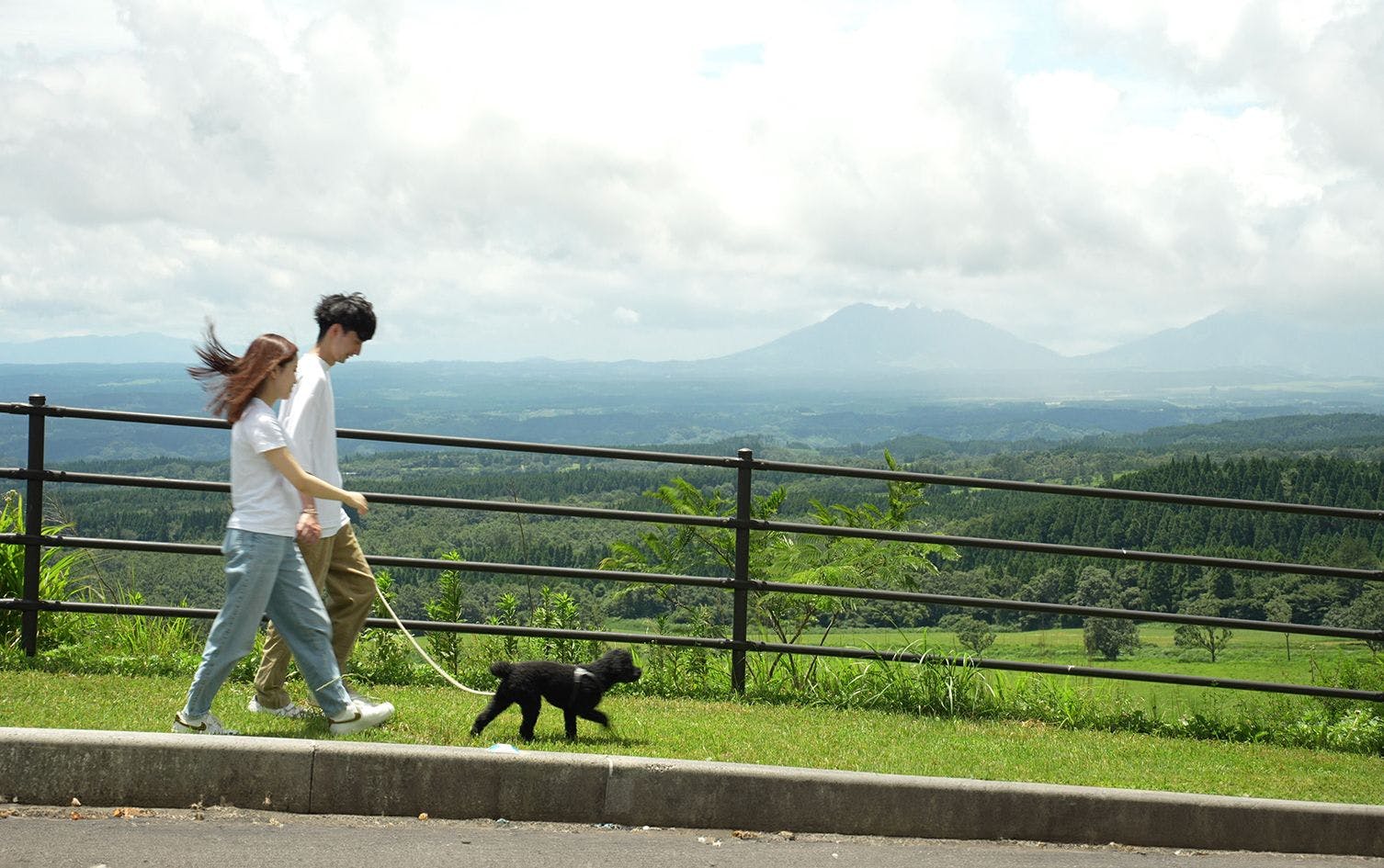 Jalur rumput sepanjang sekitar 2,6 km (Promenade Langit).