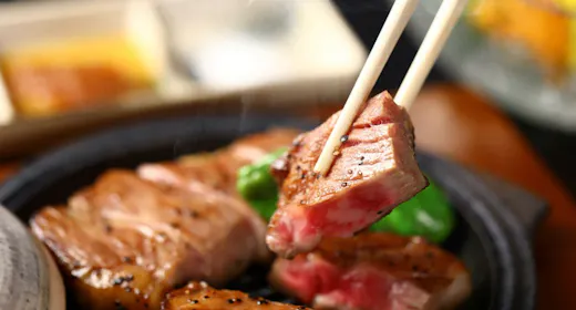【口福の逸品付】<米沢牛ステーキor鮑の柔らか煮>お好きな料理を選べる特選プラン/1泊2食付
