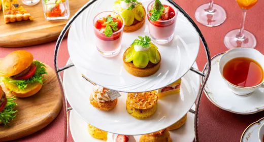 【Sweets & Delicious】華やかにときめく特製アフタヌーンティー<朝食付>