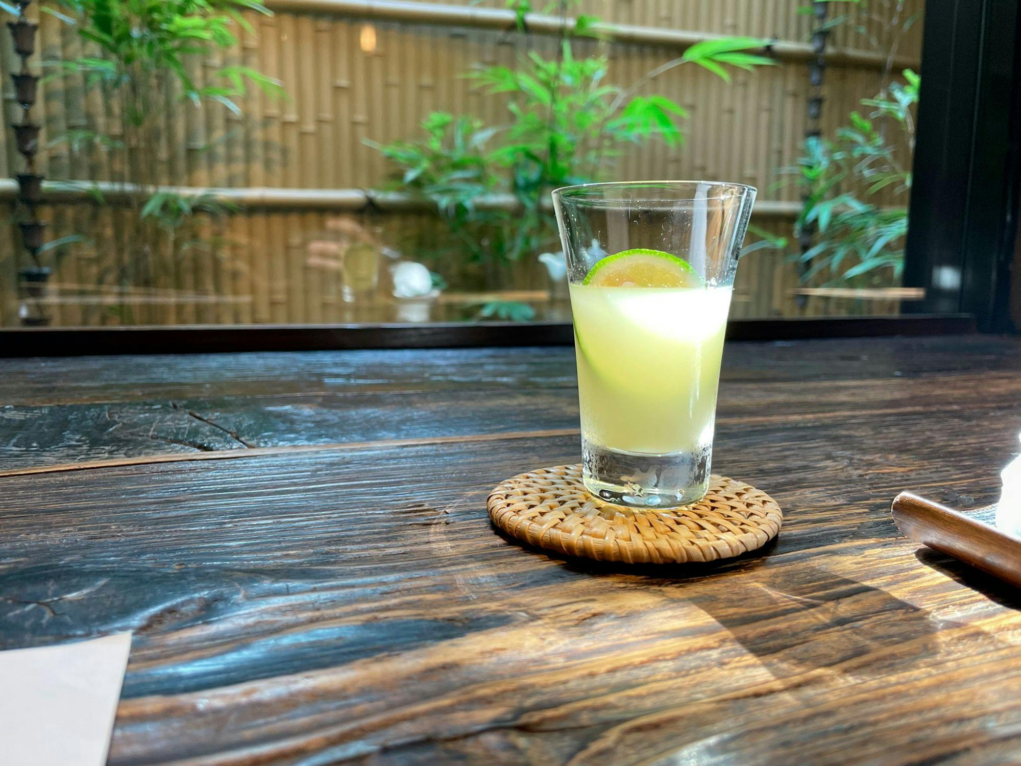 【朝食】柚子ジュースをどうぞ