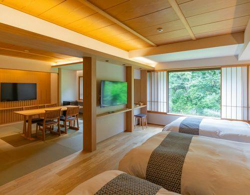 【本館】14畳｜3ベッド｜温泉内湯付き