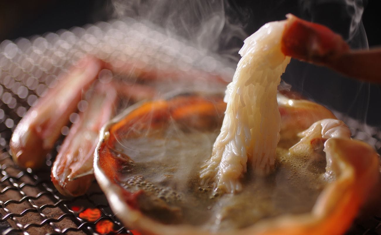 蟹味噌の甲羅焼