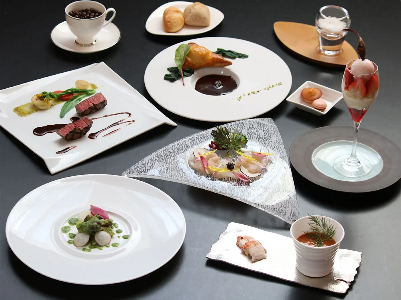 グランドエクシブ那須白河 ザ・ロッジ：フランス料理のコース